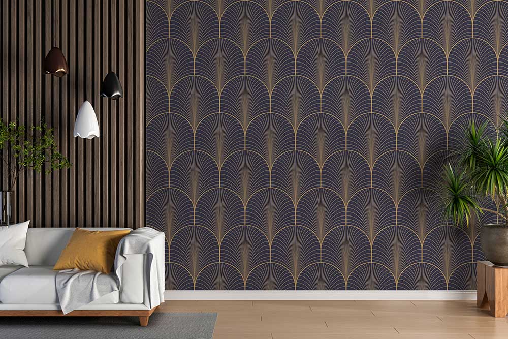 Arcos decorativos en azul intenso