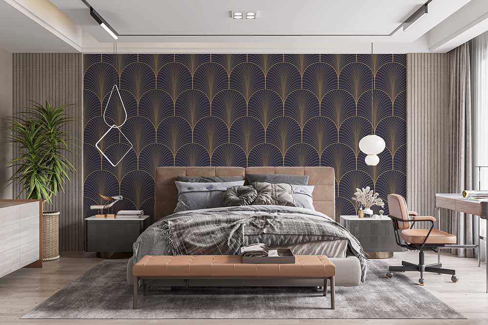 Arcos decorativos en azul intenso