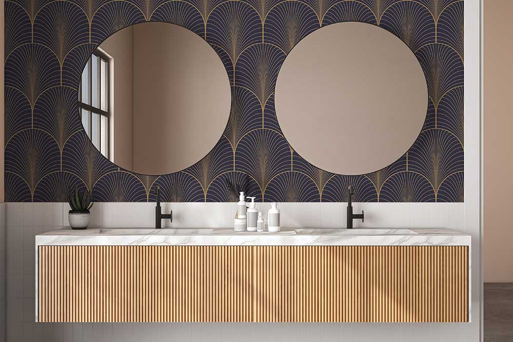 Arcos decorativos en azul intenso